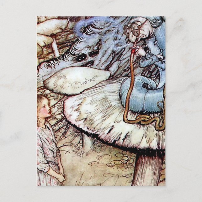 “Alice och Caterpillar” av Arthur Rackham Vykort (Framsida)