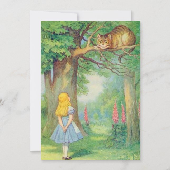 Alice och Cheshire Cat Fullt Färg (Framsida)