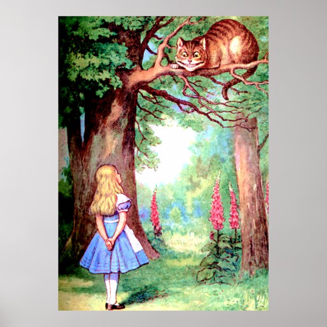 Alice och Cheshire Cat i Wonderland Poster (Framsidan)