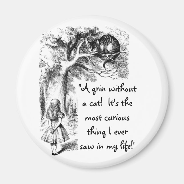 Alice och Cheshire Cat Magnet (Framsidan)