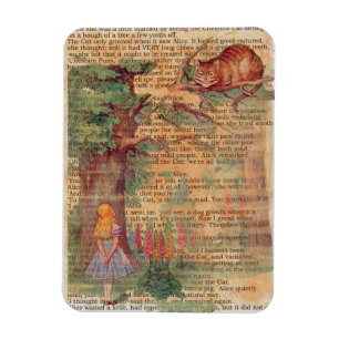 Alice och Cheshire Cat Magnet