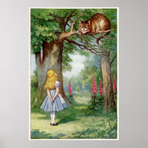 Alice och Cheshire Cat Poster