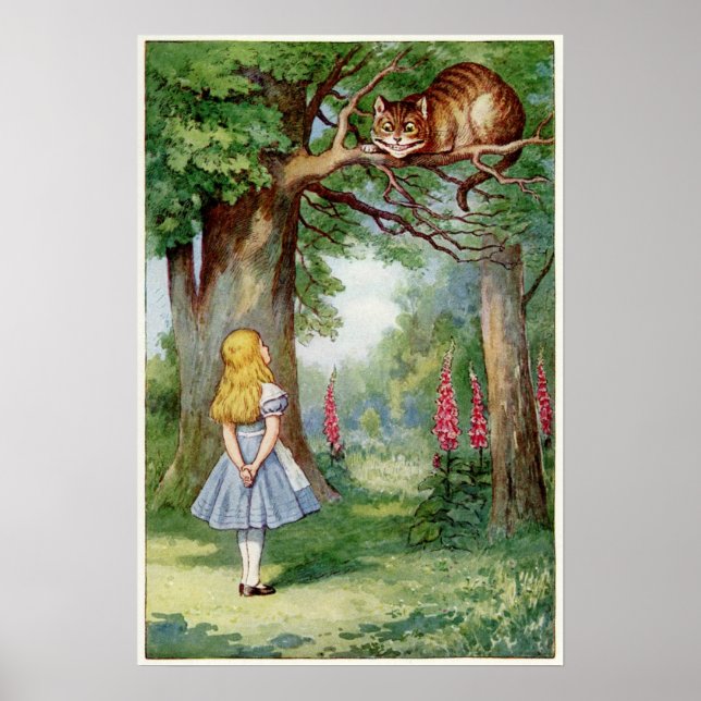 Alice och Cheshire Cat Poster (Framsidan)