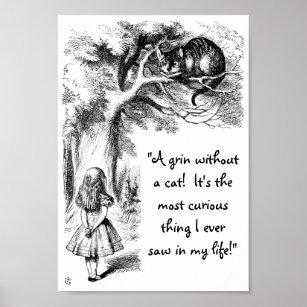 Alice och Cheshire Cat Poster