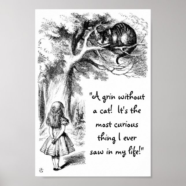 Alice och Cheshire Cat Poster (Framsidan)