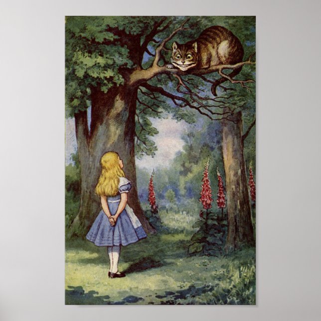 Alice och Cheshire Cat Poster (Framsidan)