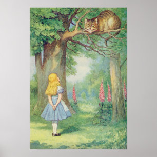 Alice och Cheshire Cat Poster