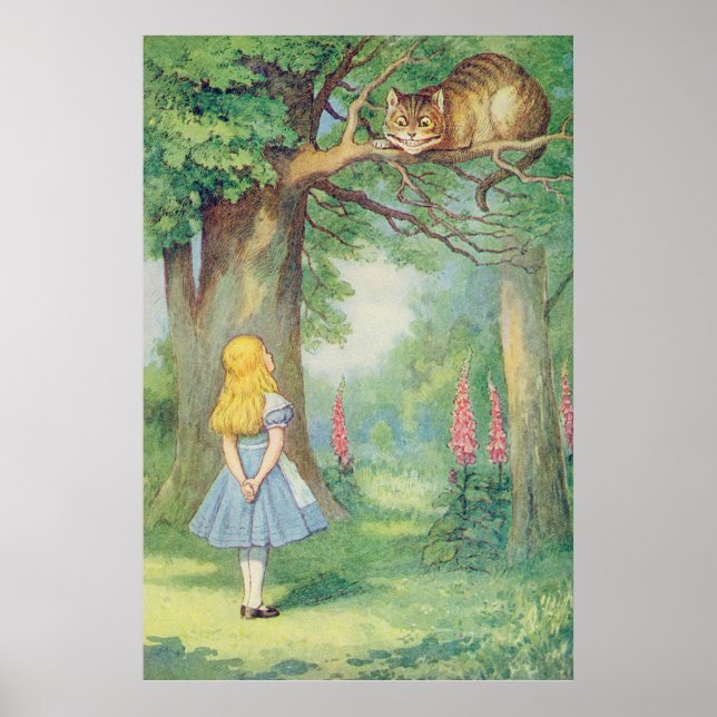 Alice och Cheshire Cat Poster (Framsidan)