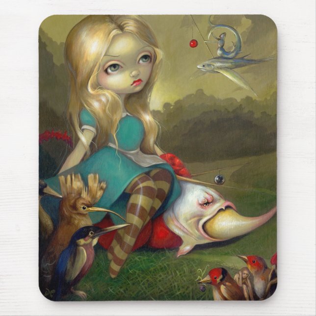 "Alice och de Bosch fåglarna" Mousepad Musmatta (Framsidan)