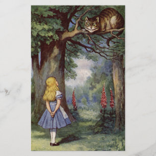 Alice och den Cheshire katten Brevpapper