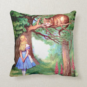 Alice och den Cheshire katten i underland Kudde