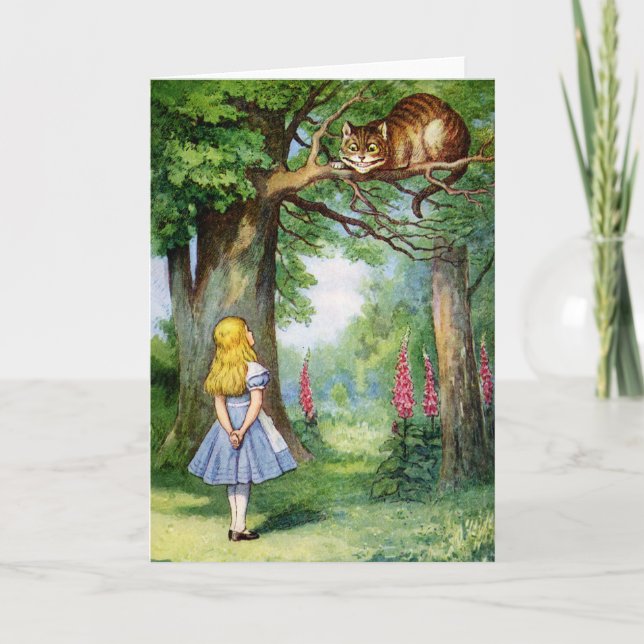 ALICE OCH DEN CHESHIRE KATTEN KORT (Framsida)