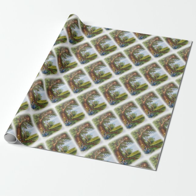 Alice och den Cheshire katten Presentpapper (Utrullad)