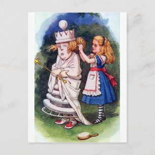 Alice och den vita drottningen vykort