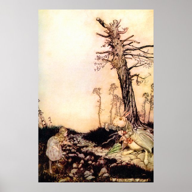 Alice och den vita kaninen poster (Framsidan)