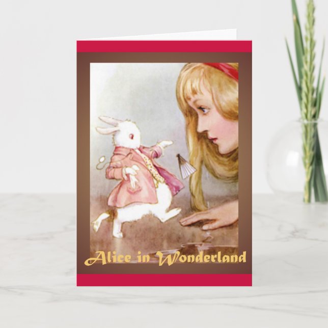 Alice och det vita kaninkortet kort (Framsida)
