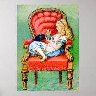 Alice och Dinah i Big Red-stolen Poster