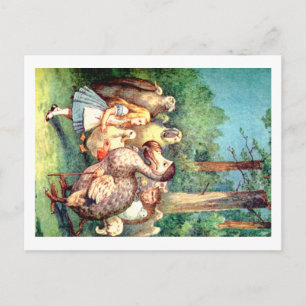 Alice och Dodo Bird i Wonderland Vykort