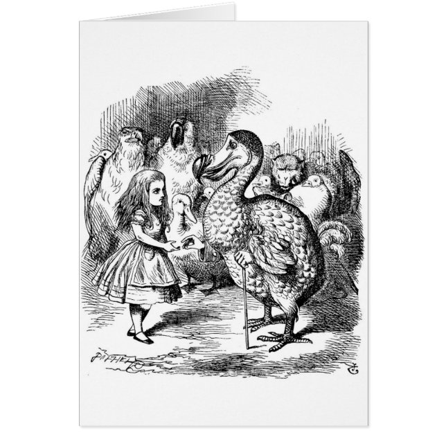Alice och Dodofågeln Hälsningskort (Framsidan)