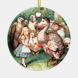 Alice och Dodofågeln i underland Julgransprydnad Keramik