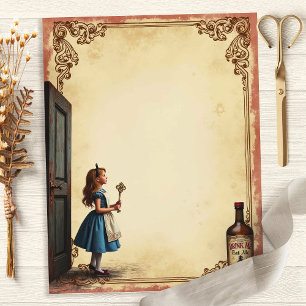 Alice och Dörren Drick Mig Scrapbookpapper