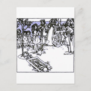 Alice och drottningens Vintage Illustration Vykort