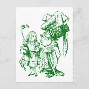 Alice och Duchess Inked Grönt Vykort