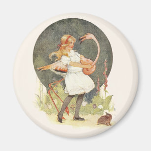 Alice och Flamingo Magnet