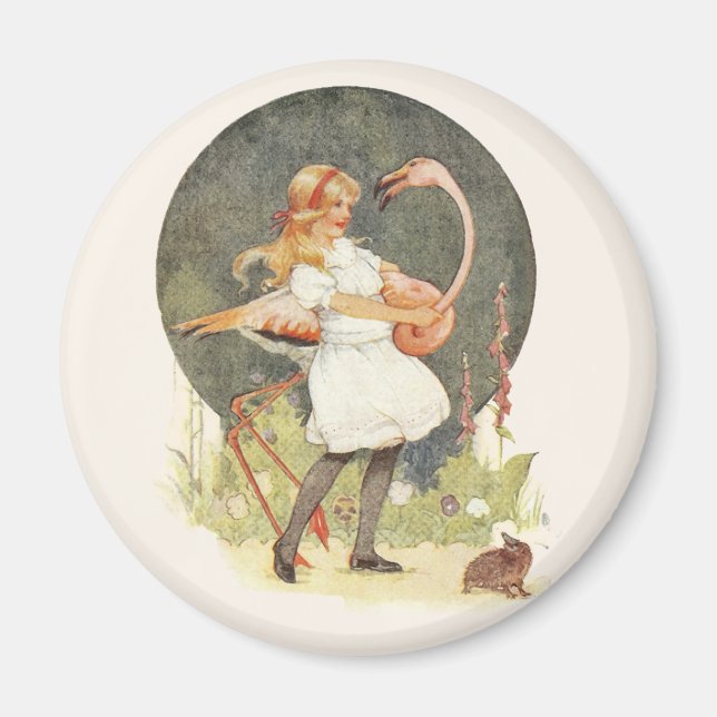 Alice och Flamingo Magnet (Framsidan)