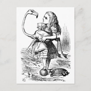 Alice och Flamingo Vykort
