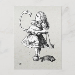 Alice och Flamingo Vykort