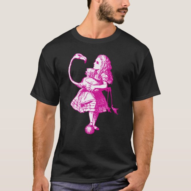 Alice och flamingoen Inked rosor T-shirt (Framsida)