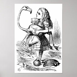 Alice och flamingoen poster