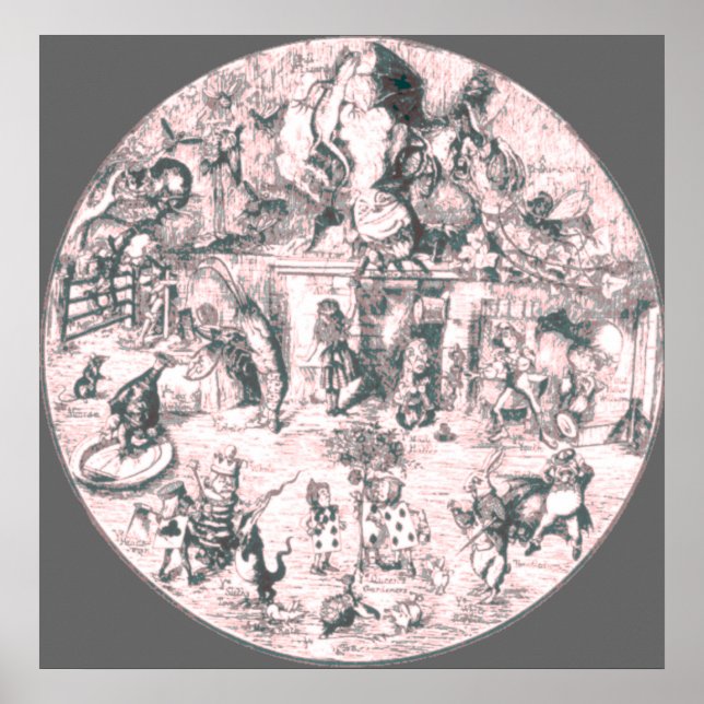 Alice och Gang Rosa Tint Poster (Framsidan)