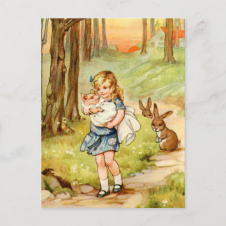 Alice och Gris Baby i Wonderland Vykort