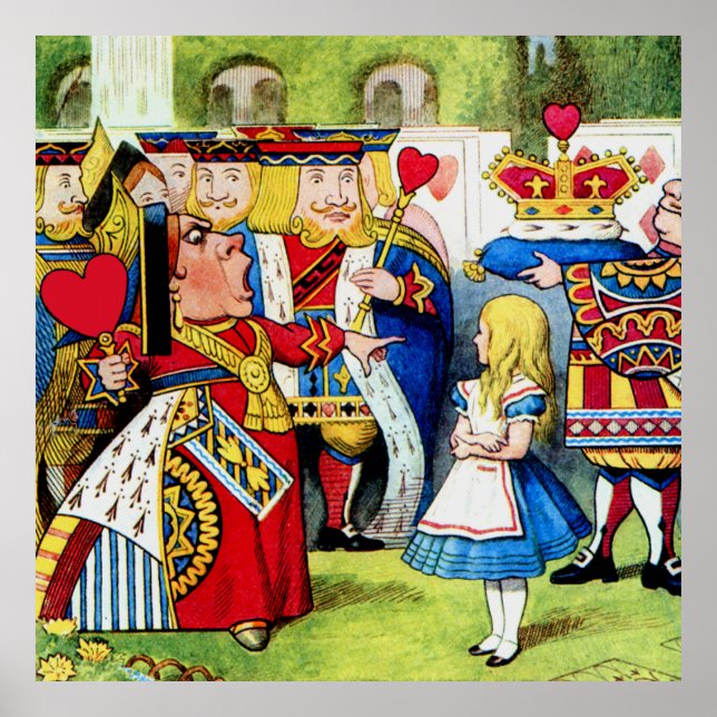 Alice och Hearts drottning i Wonderland Poster (Framsidan)