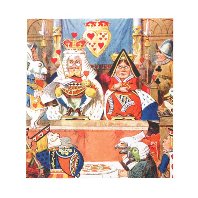 Alice och Hearts-rättegången i Wonderland Anteckningsblock (Framsida)