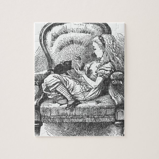 Alice och henne kattunge pussel (Vertikal)