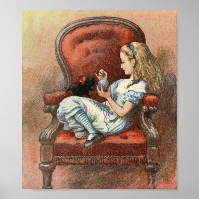 Alice och hennes Kitten Poster (Framsidan)