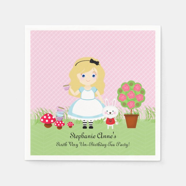 Alice och Hennes Tea Party Pappersservett (Framsidan)