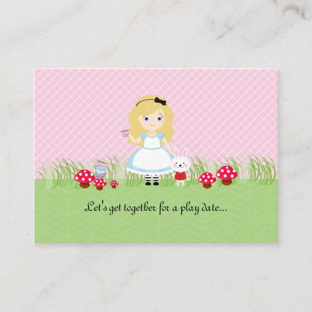 Alice och hennes tea Party-uppspelningskort (Framsida)