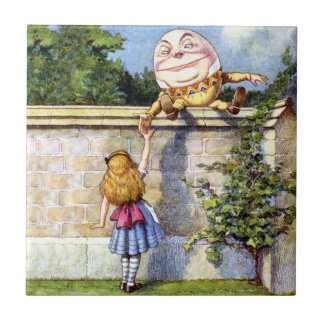 Alice och Humpty Dumpty i Wonderland Kakelplatta