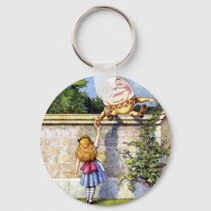 Alice och Humpty Dumpty i Wonderland Nyckelring
