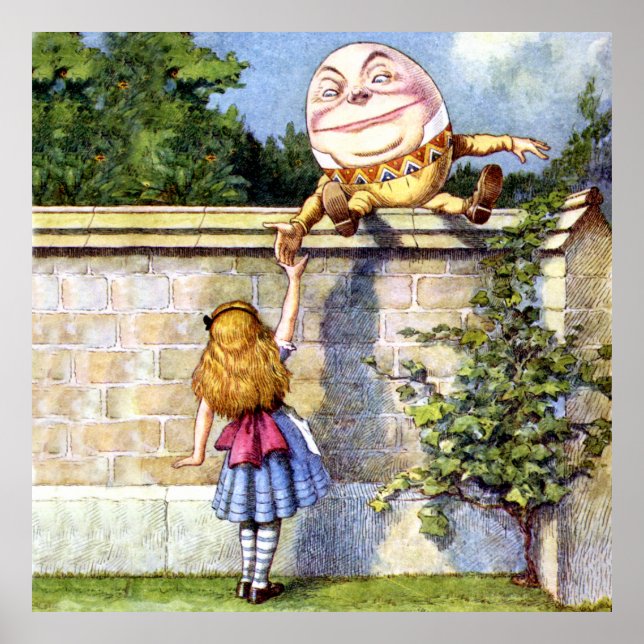Alice och Humpty Dumpty i Wonderland Poster (Framsidan)