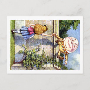 Alice och Humpty Dumpty i Wonderland Vykort
