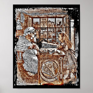 Alice och Knitting Sheep Poster