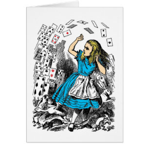Alice och kortleken - Vintagekonst Hälsningskort
