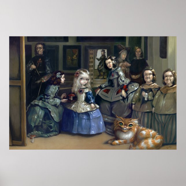 Alice och Las Meninas Art Print gothic wonderland Poster (Framsidan)