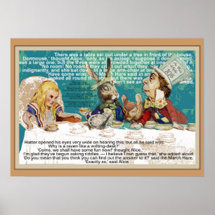 Alice och Mad Hatter Tea Party Poster