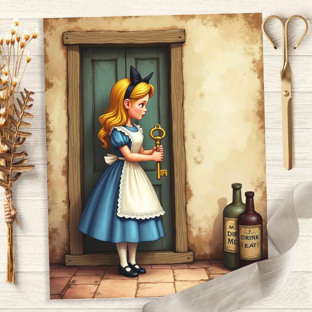 Alice och Nyckel, liten dörr, Papper (Skapare uppladdad)